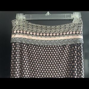 Max Studio leopard and floral maxi skirt